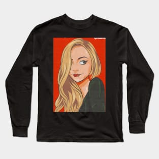 Amanda Seyfried Cartoon Style Long Sleeve T-Shirt